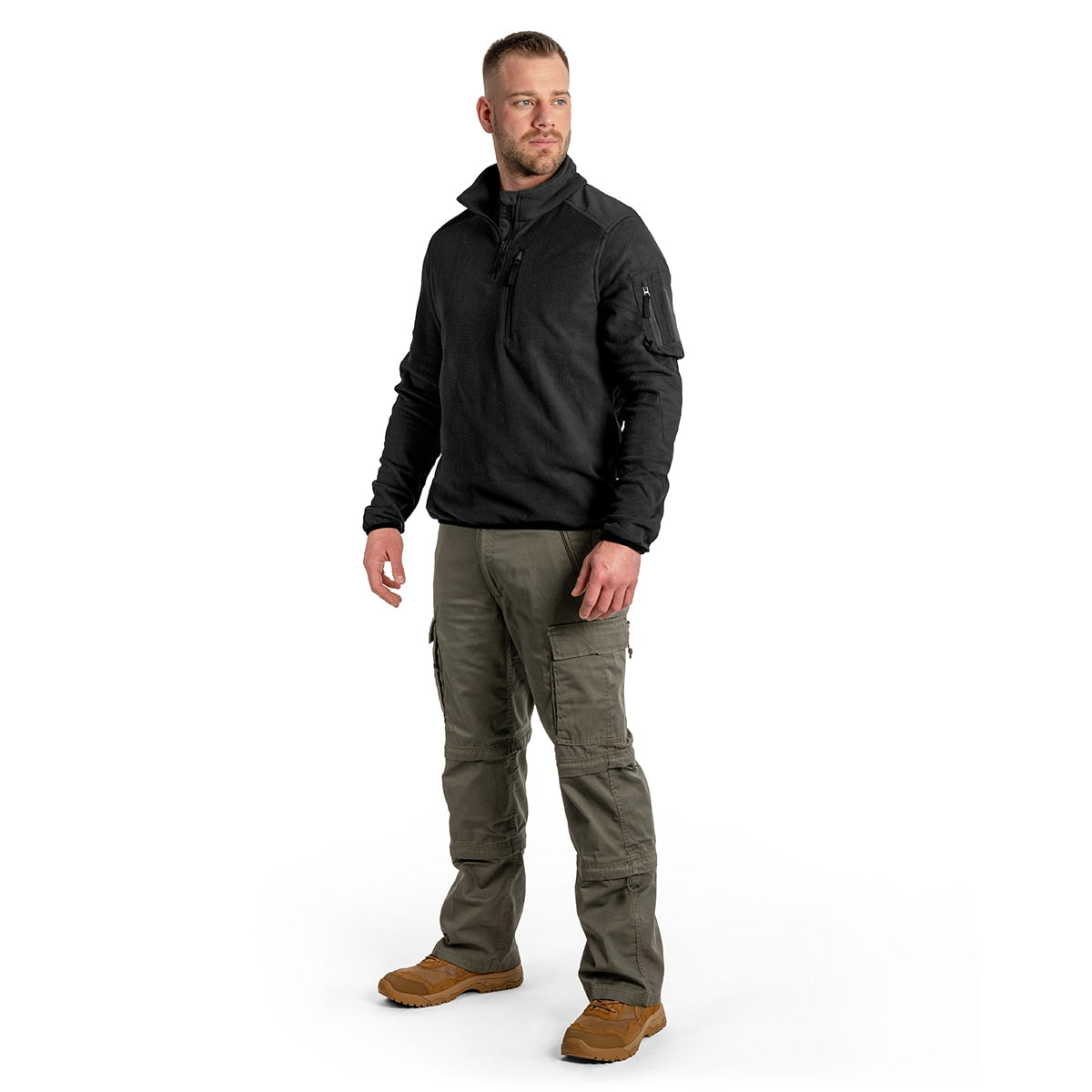 Polar Brandit Fleece Troyer Ripstop - Black