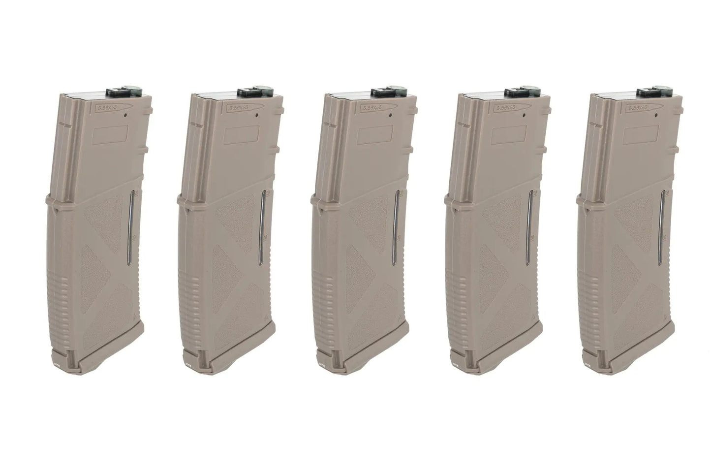 Zestaw 5 magazynków ASG Arcturus Mid-Cap EMM Variable-Cap do replik M4/M16 - Flat Dark Earth