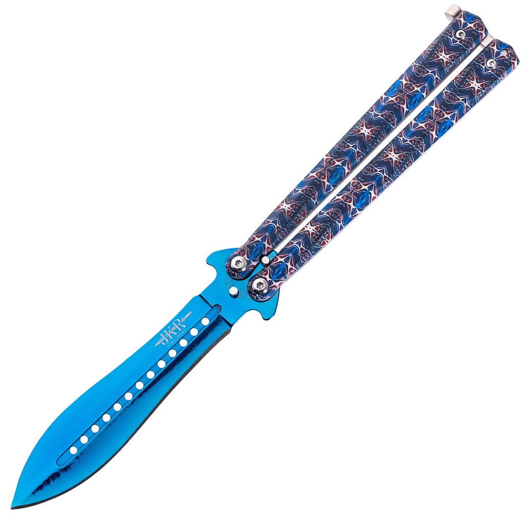 Nóż składany motylek Colour Damascus