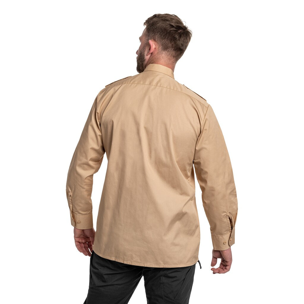 Koszula Mil-Tec Service Long Sleeve Shirt - Khaki
