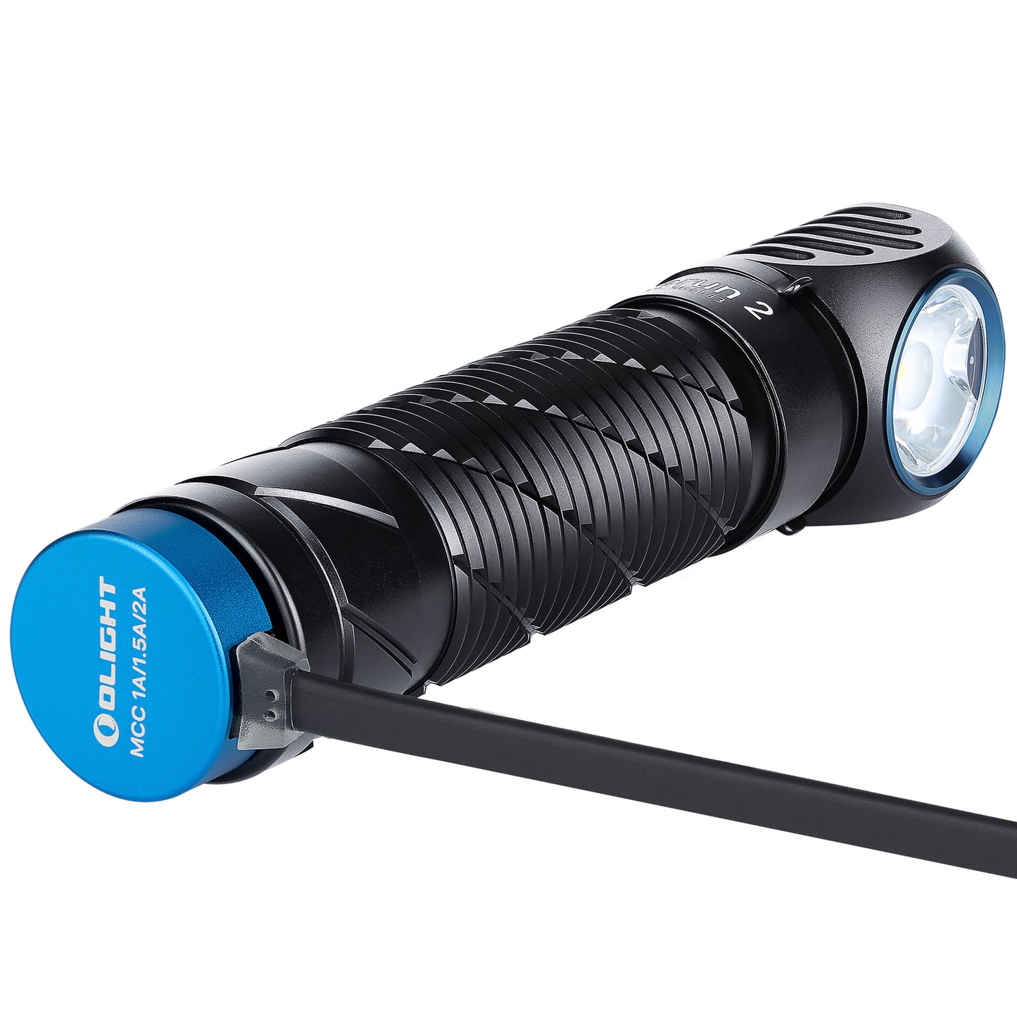 Latarka czołowa i kątowa Olight Perun 2 Cool White Kit Black z opaską - 2500 lumenów