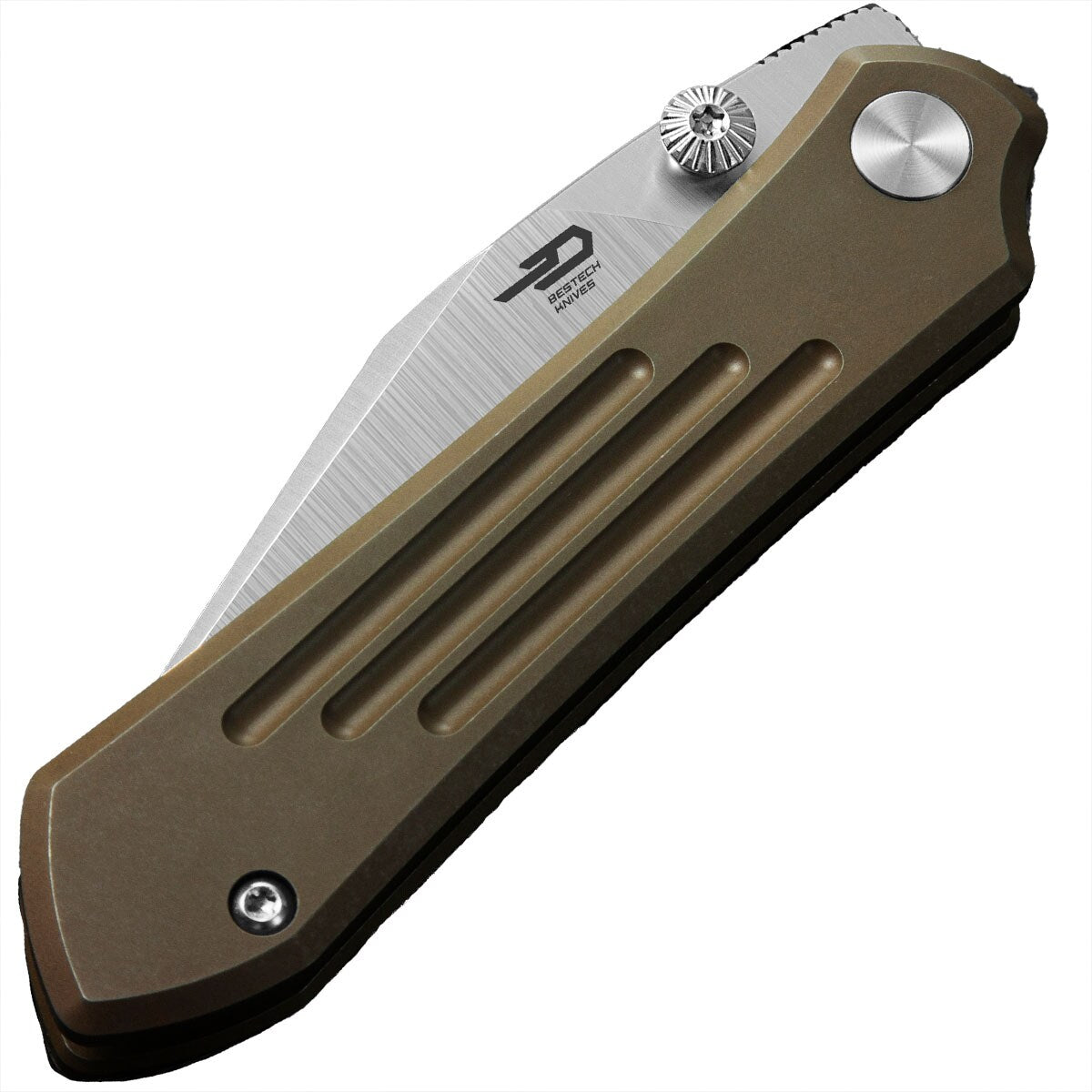 Nóż składany Bestech Knives Icarus - Silver Blade / Brown Titanium