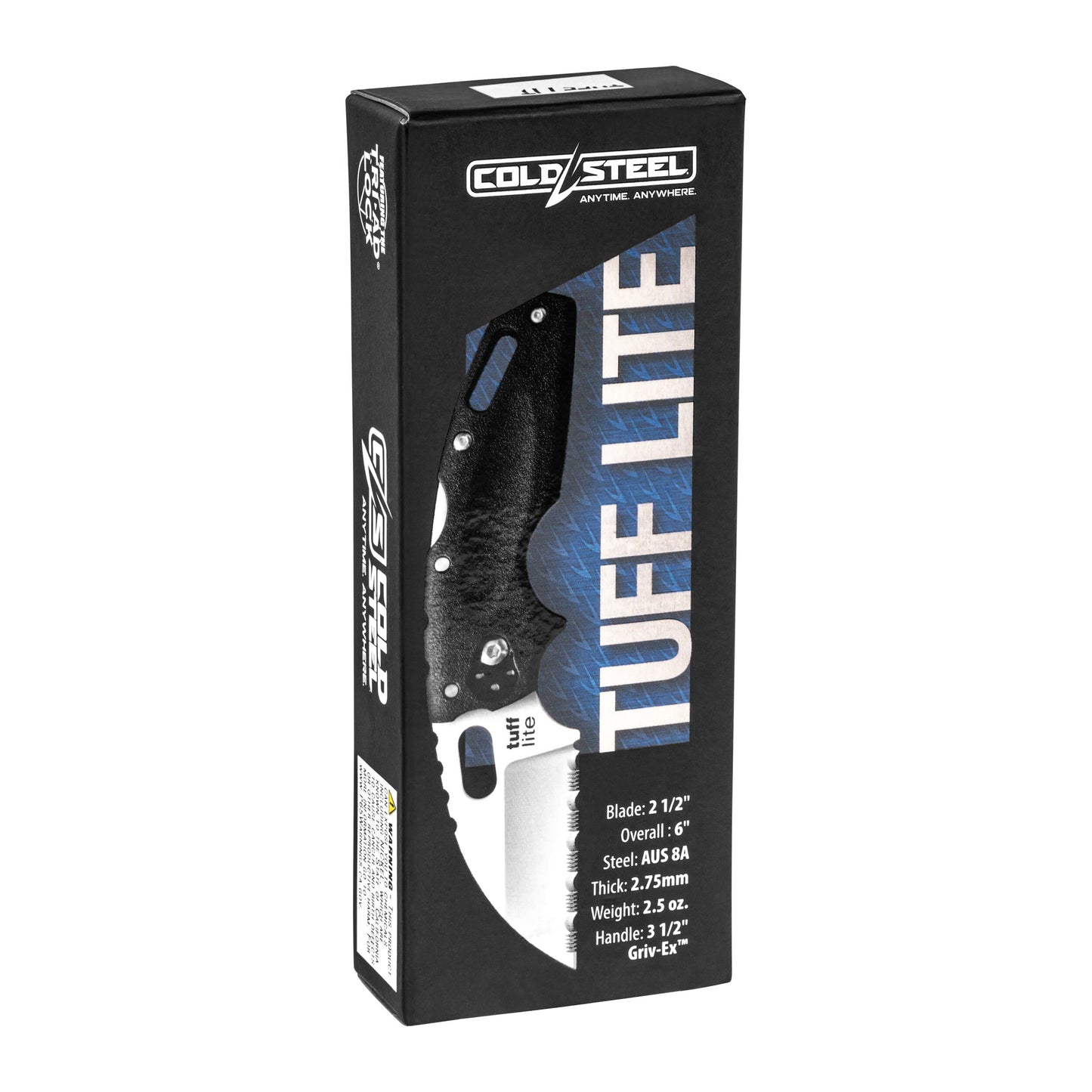 Nóż składany Cold Steel Tuff Lite AUS8A Serrated - Black