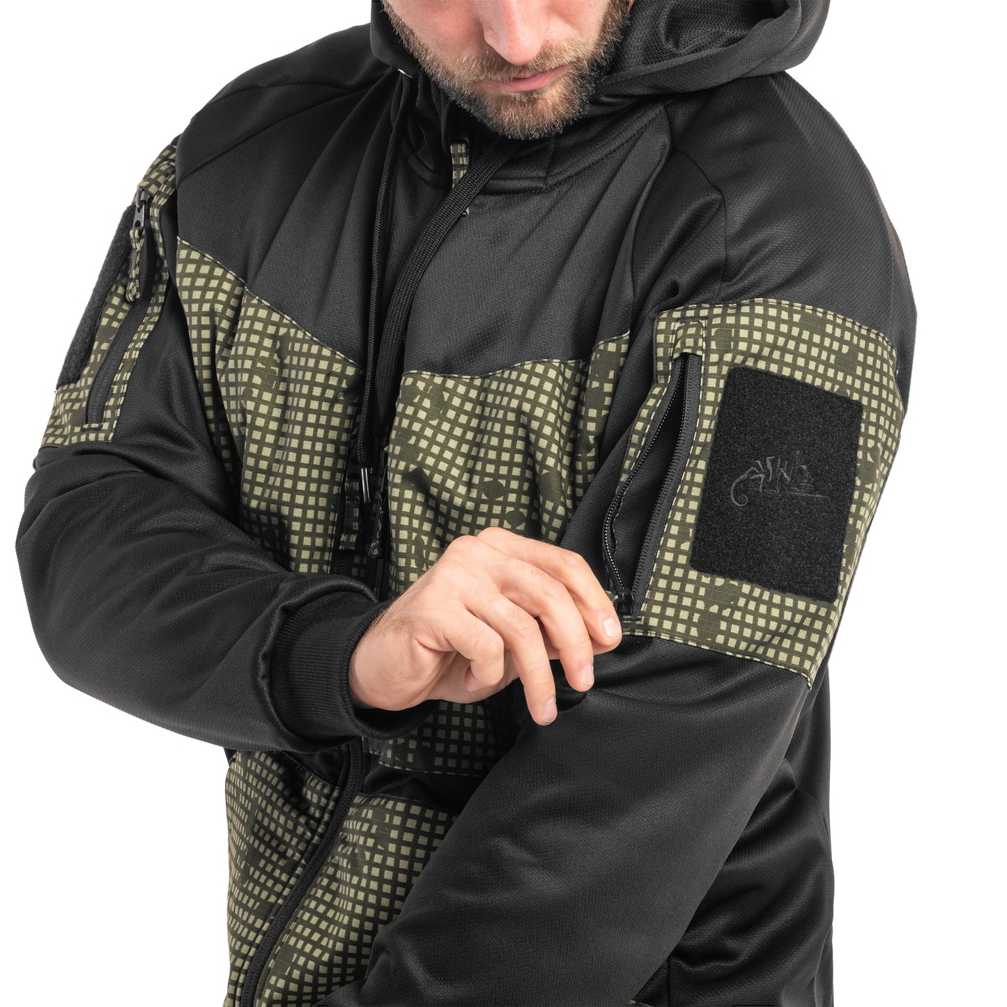 Bluza Helikon Rogue Hoodie - Black/Desert Night Camo