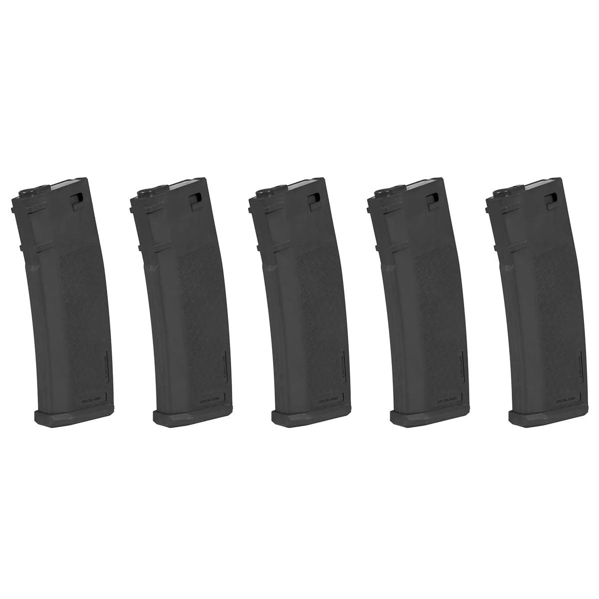 Zestaw 5 magazynków ASG Specna Arms Mid-Cap S-Mag do M4/M16 - Black