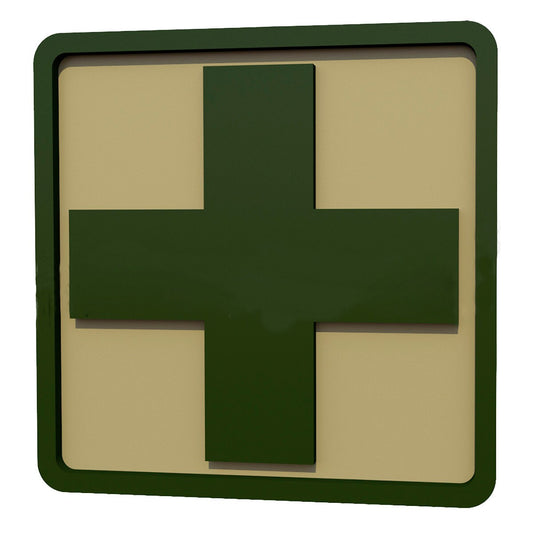 Emblemat velcro Helikon Medyk PVC Khaki