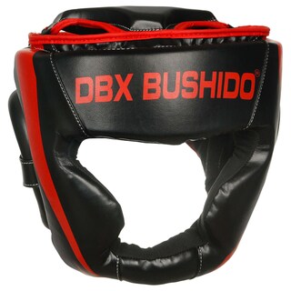 Kask bokserski DBX Bushido treningowy/sparingowy - Czarny/Czerwony