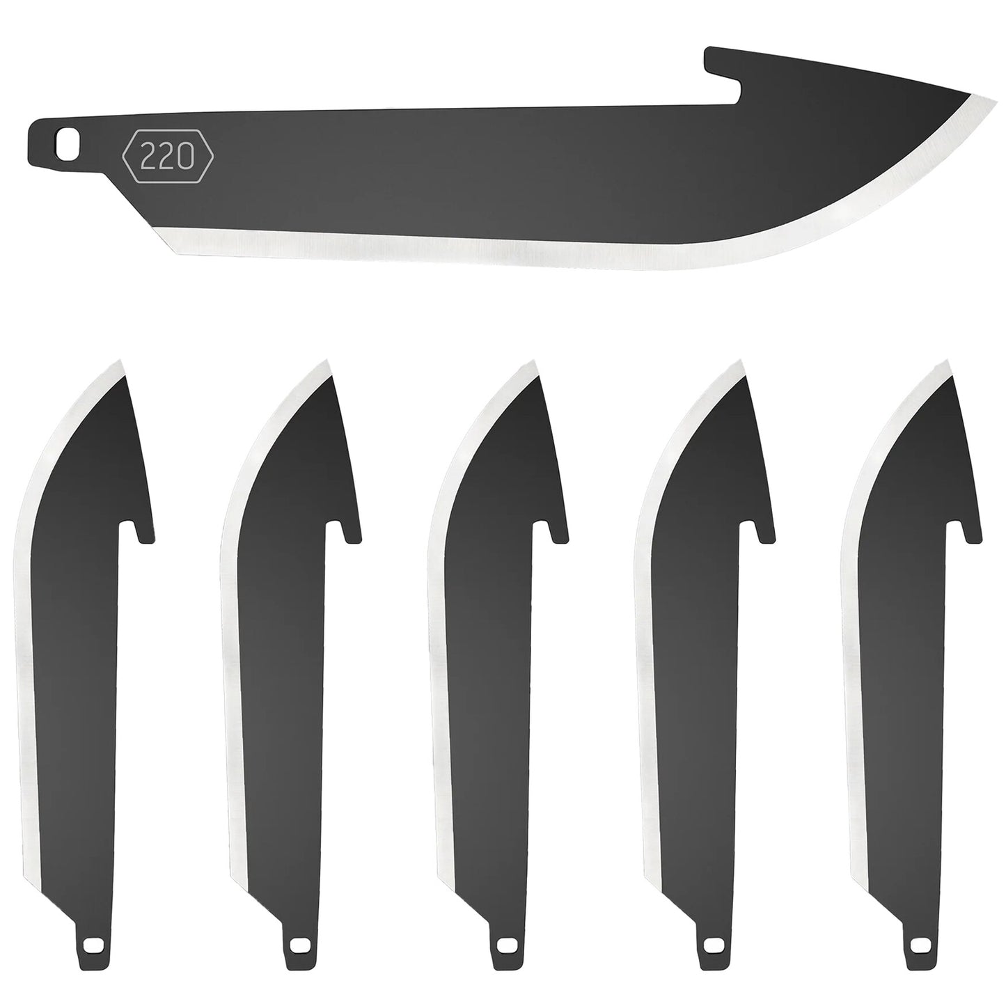 Zestaw ostrzy wymiennych Outdoor Edge Drop-Point 220 6 szt. - Black