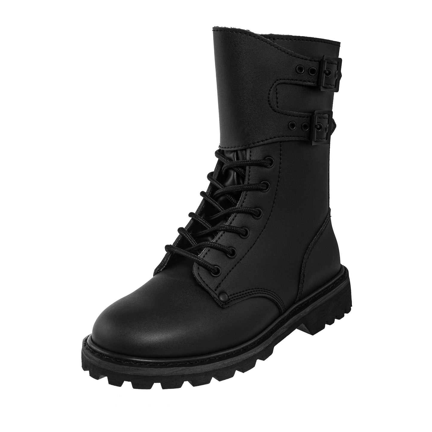 Buty Mil-Tec French Action Leather Combat Boots - Black