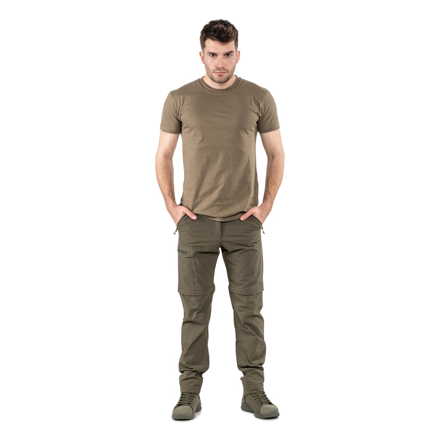 Spodnie trekkingowe 2w1 Viking Rocklyn - Khaki