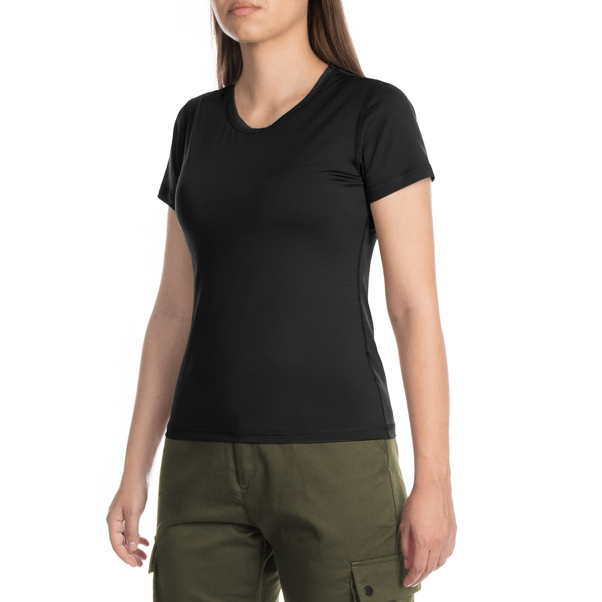 Koszulka termoaktywna damska Greg Tactical TC03 Short Sleeve - Black
