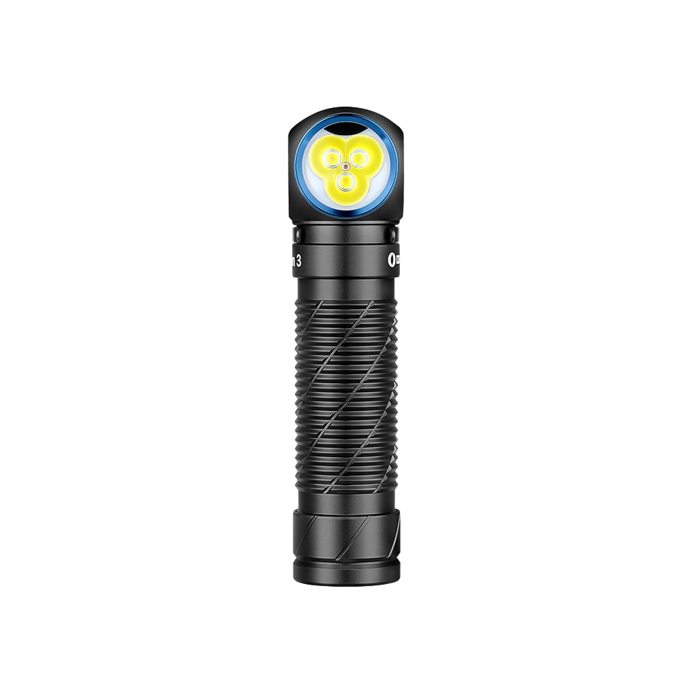 Latarka czołowa i kątowa Olight Perun 3 Black z opaską - 3000 lumenów