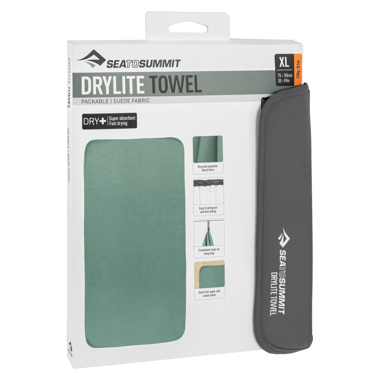 Ręcznik szybkoschnący Sea To Summit Drylite Towel XL 75 x 150 cm - Sage Green