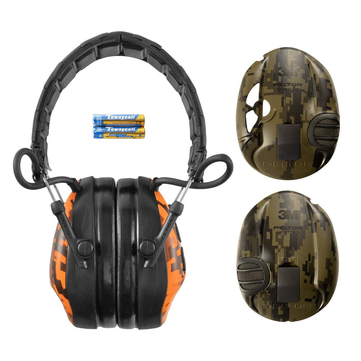 Ochronniki słuchu aktywne 3M Peltor SportTac - Camo