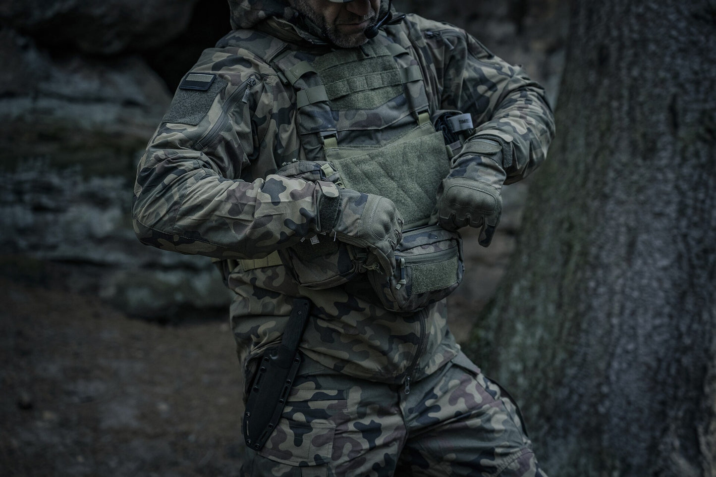 Rękawice taktyczne Texar Combat - wz.93 Pantera PL Woodland