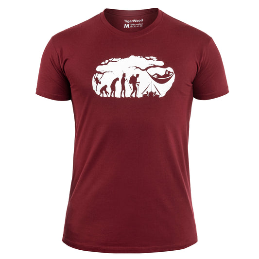 Koszulka T-Shirt TigerWood Bushcraft Evolution - Bordowa