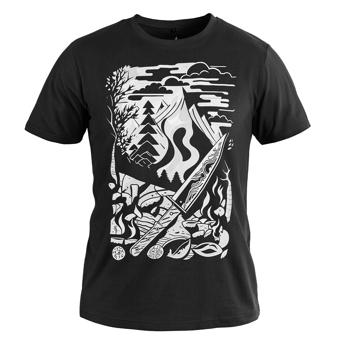 Koszulka T-shirt Voyovnik Góry Black/White - Czarna