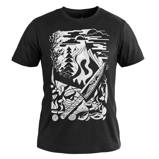 Koszulka T-shirt Voyovnik Góry Black/White - Czarna