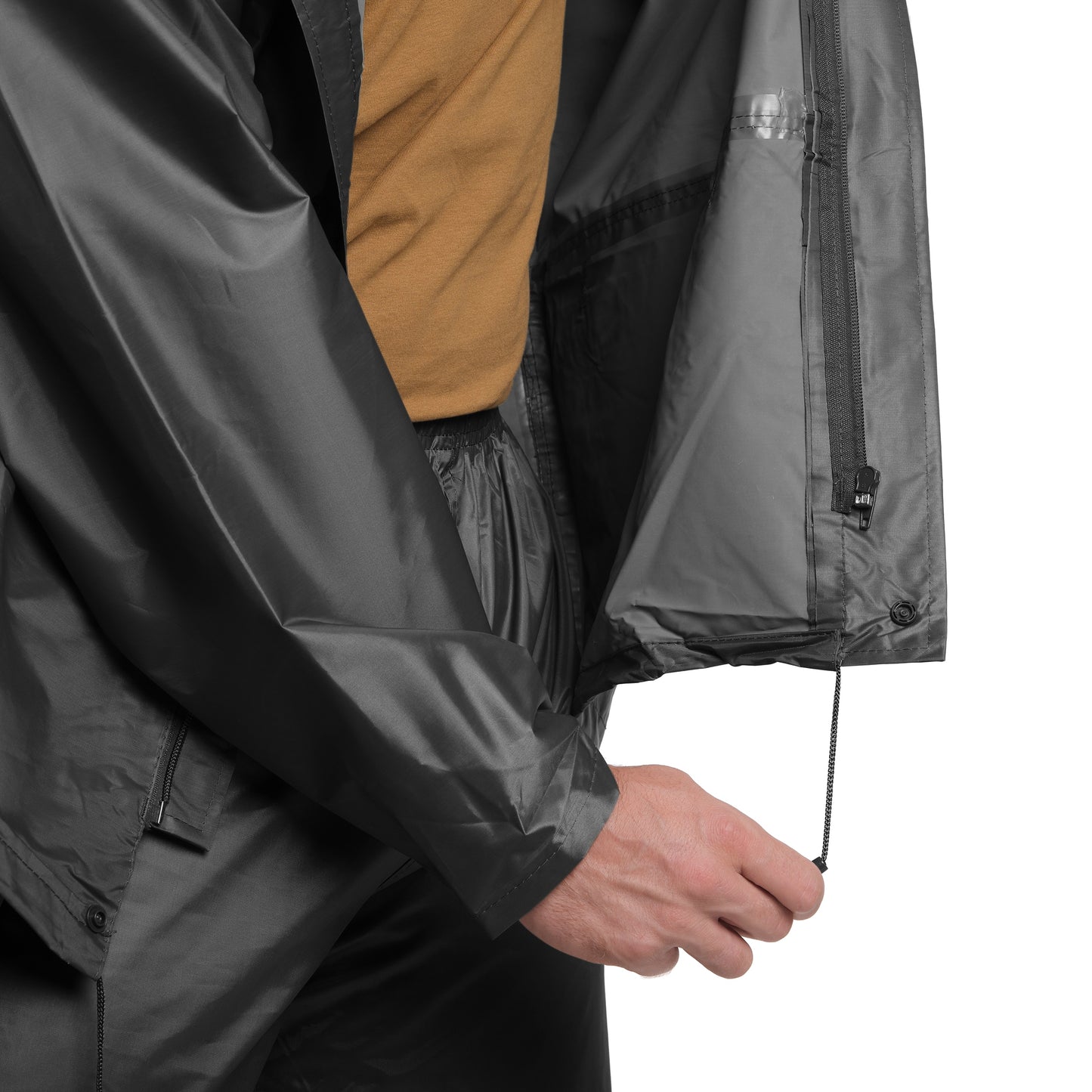 Komplet przeciwdeszczowy Mil-Tec kurtka+spodnie - Black