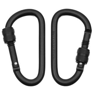 Karabińczyk MFH Screw Lock 80 mm 2 szt. - Black