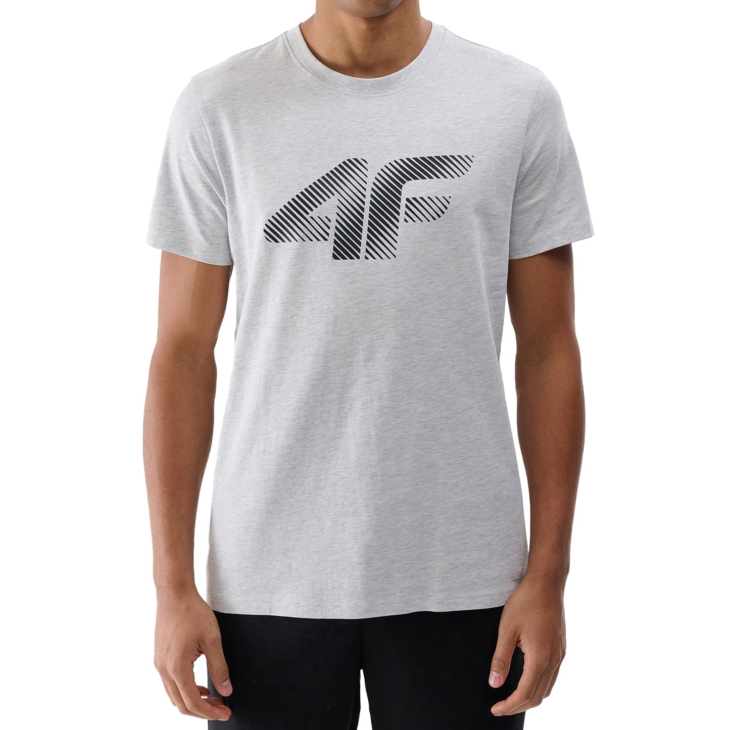 Koszulka T-Shirt 4F M2257 - Chłodny Jasny Szary Melanż