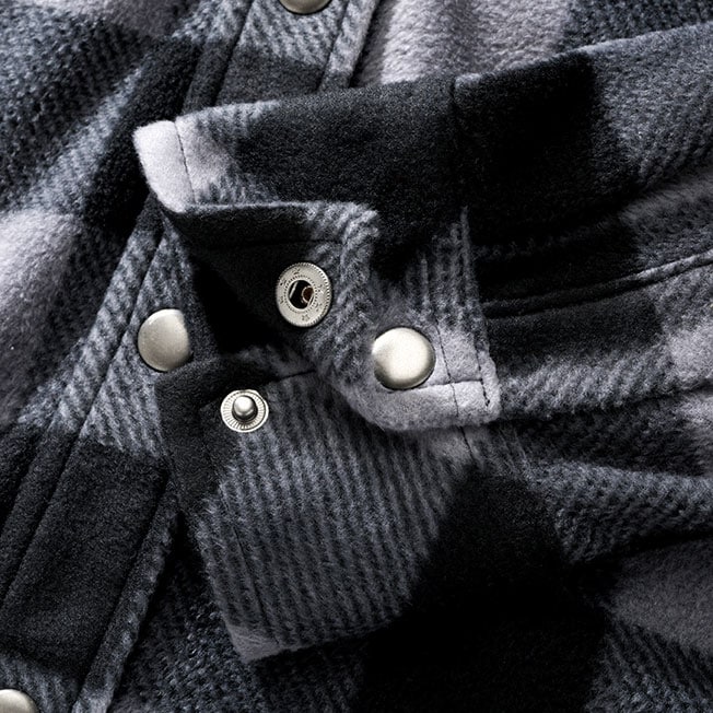 Koszula Brandit Jeff Fleece Long Sleeve - Black/Grey