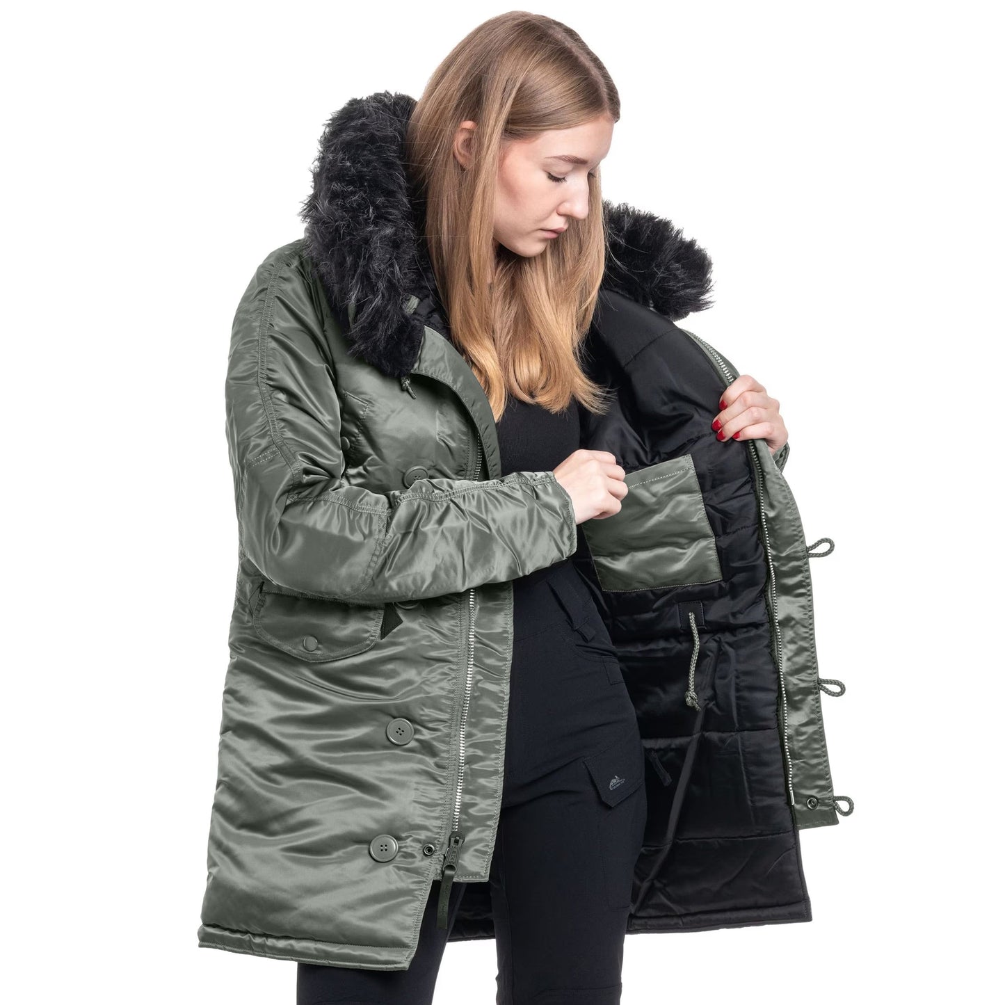 Kurtka damska Alpha Industries N3B VF 59 - Vintage Green/Black