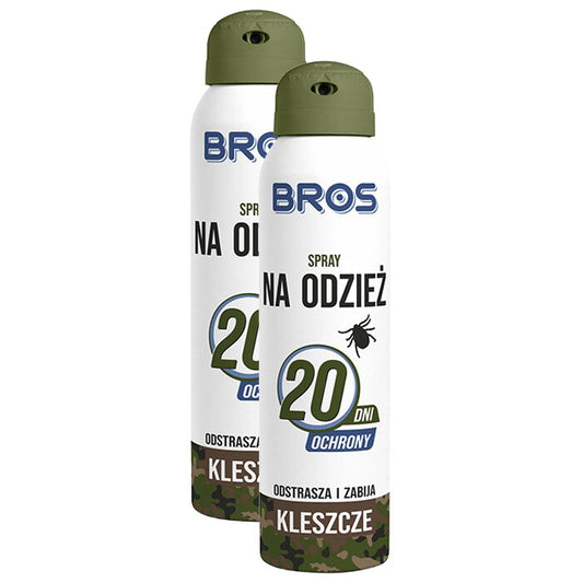 Repelent na kleszcze Bros Spray na odzież - 2 x 90 ml