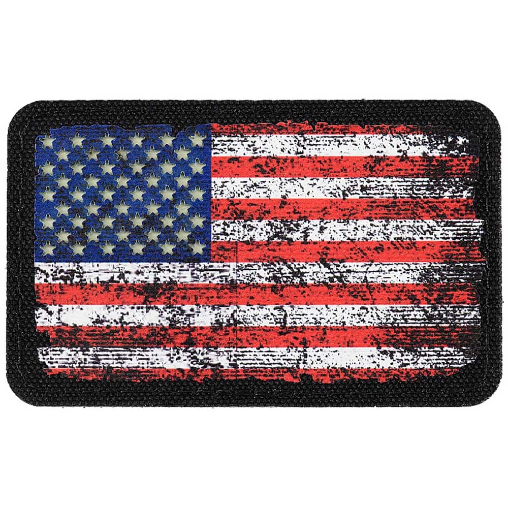 Naszywka M-Tac Flaga USA Retro - Black/GID