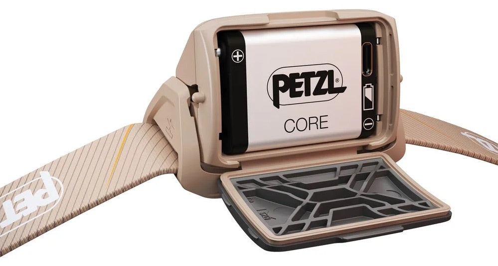 Latarka czołowa Petzl Tikka Core Brown - 450 lumenów