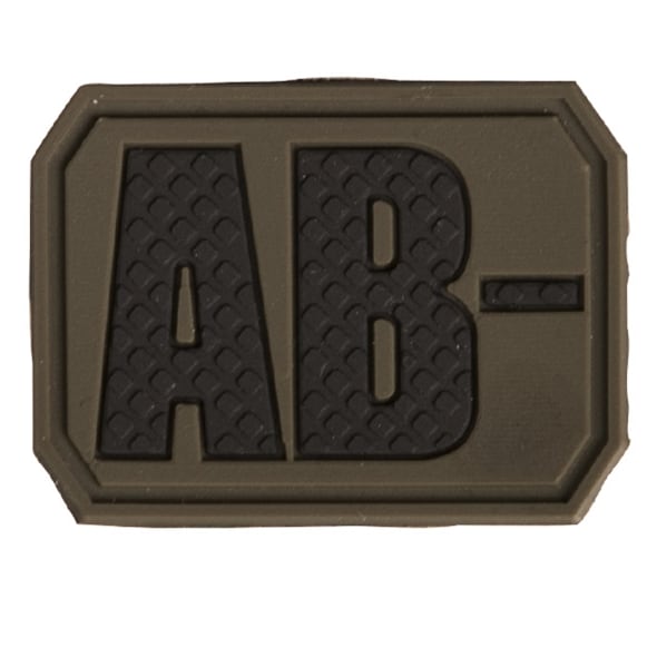 Emblemat Mil-Tec z grupą krwi AB- olive