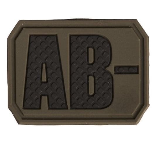 Emblemat Mil-Tec z grupą krwi AB- olive