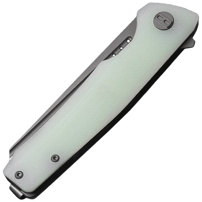 Nóż składany Bestech Knives Slyther - Grey Titanized/Satin, Transparent G10