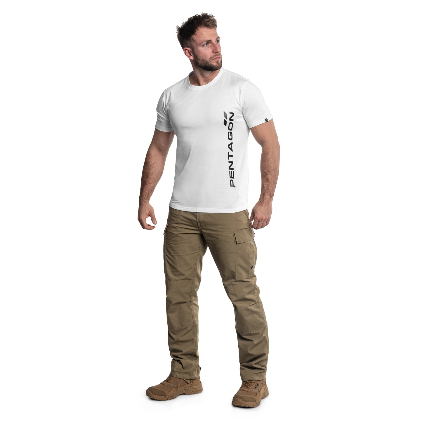 Koszulka T-shirt Pentagon Ageron "Vertical" - White