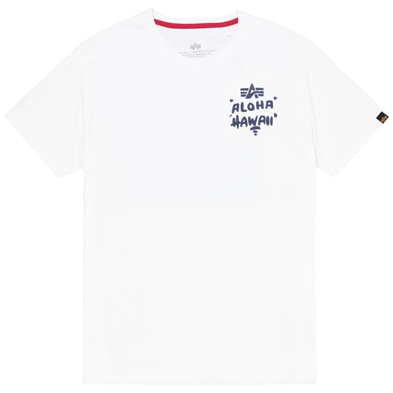 Koszulka T-shirt Alpha Industries Aloha Back Print - White