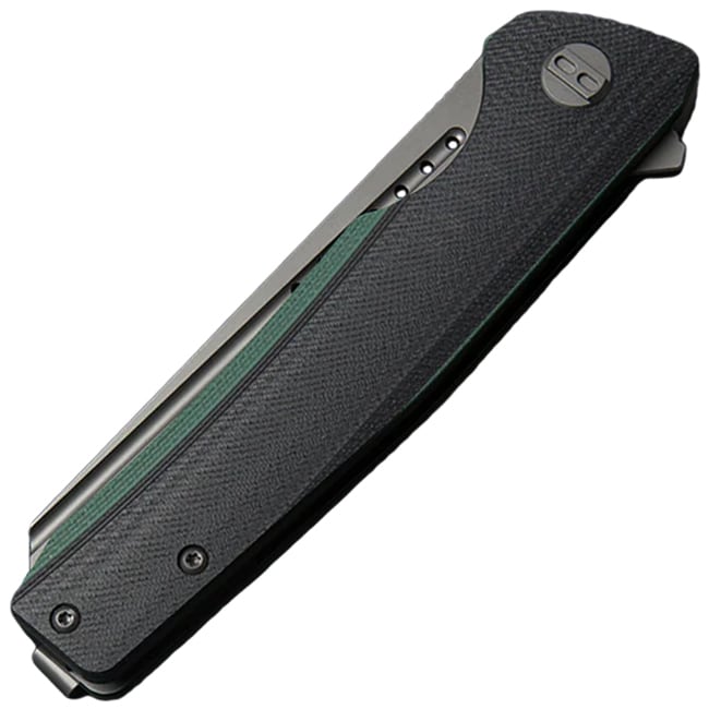 Nóż składany Bestech Knives Slyther - Grey Titanized, Green/Black G10