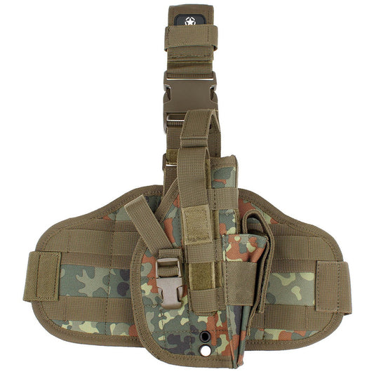 Panel udowy MFH MOLLE Right z kaburą - Flecktarn