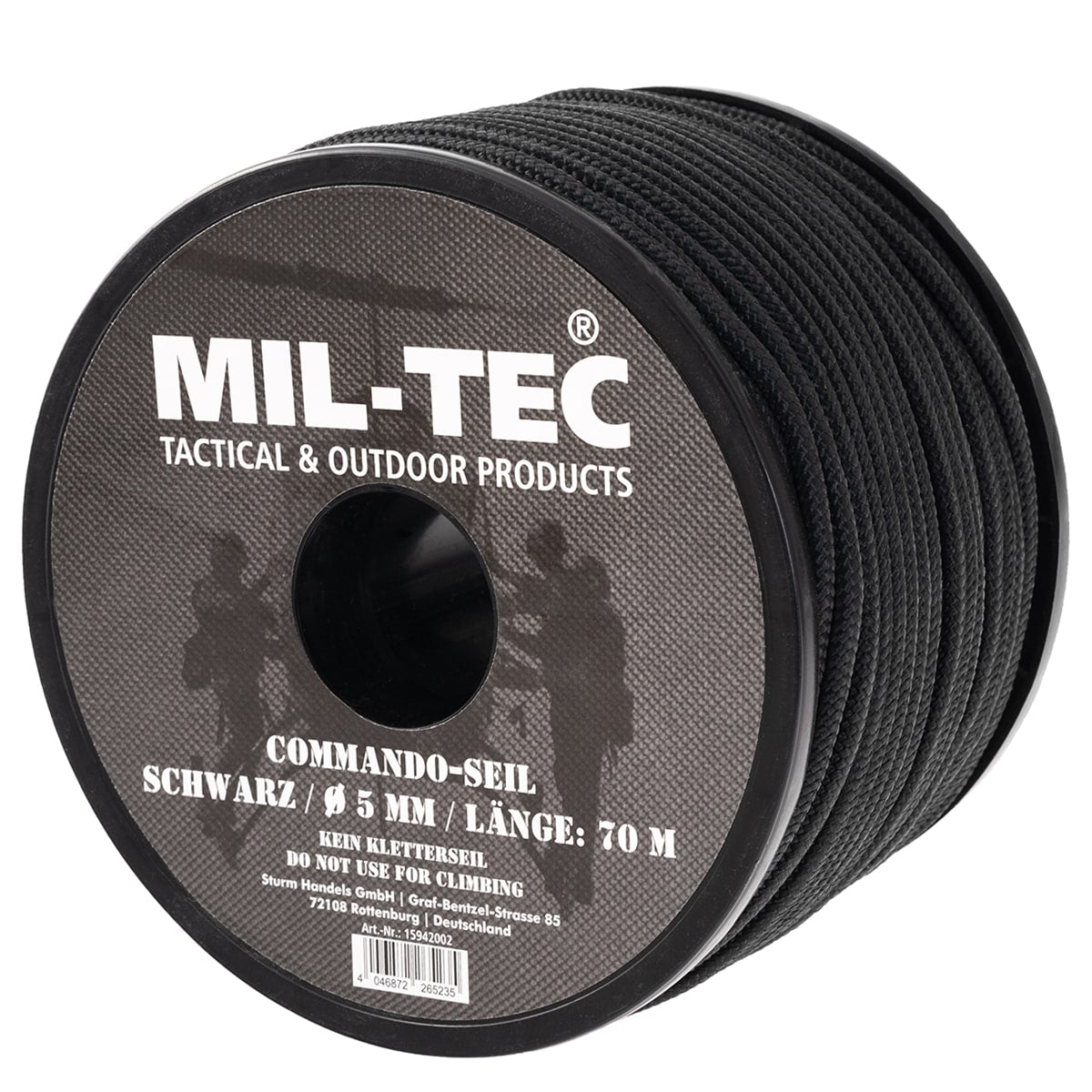 Linka Mil-Tec Commando 70 m x 5 mm - black