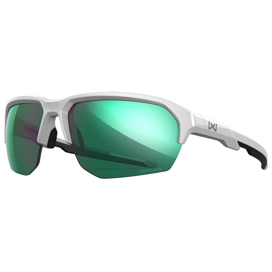 Okulary Wiley X WX JAKL - Captivate Polarized Green Mirror/Polished White