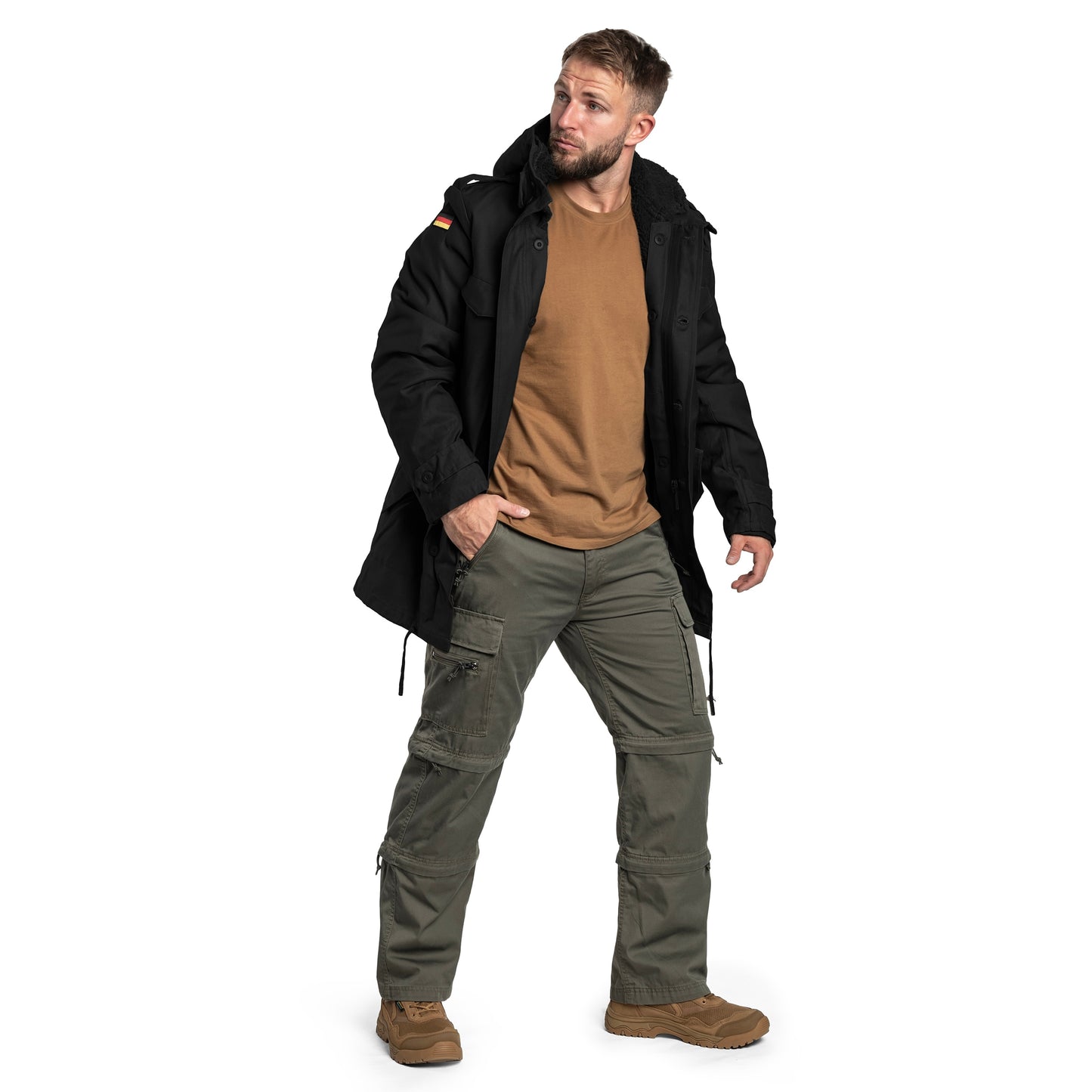 Kurtka Brandit BW Parka Flag - Black