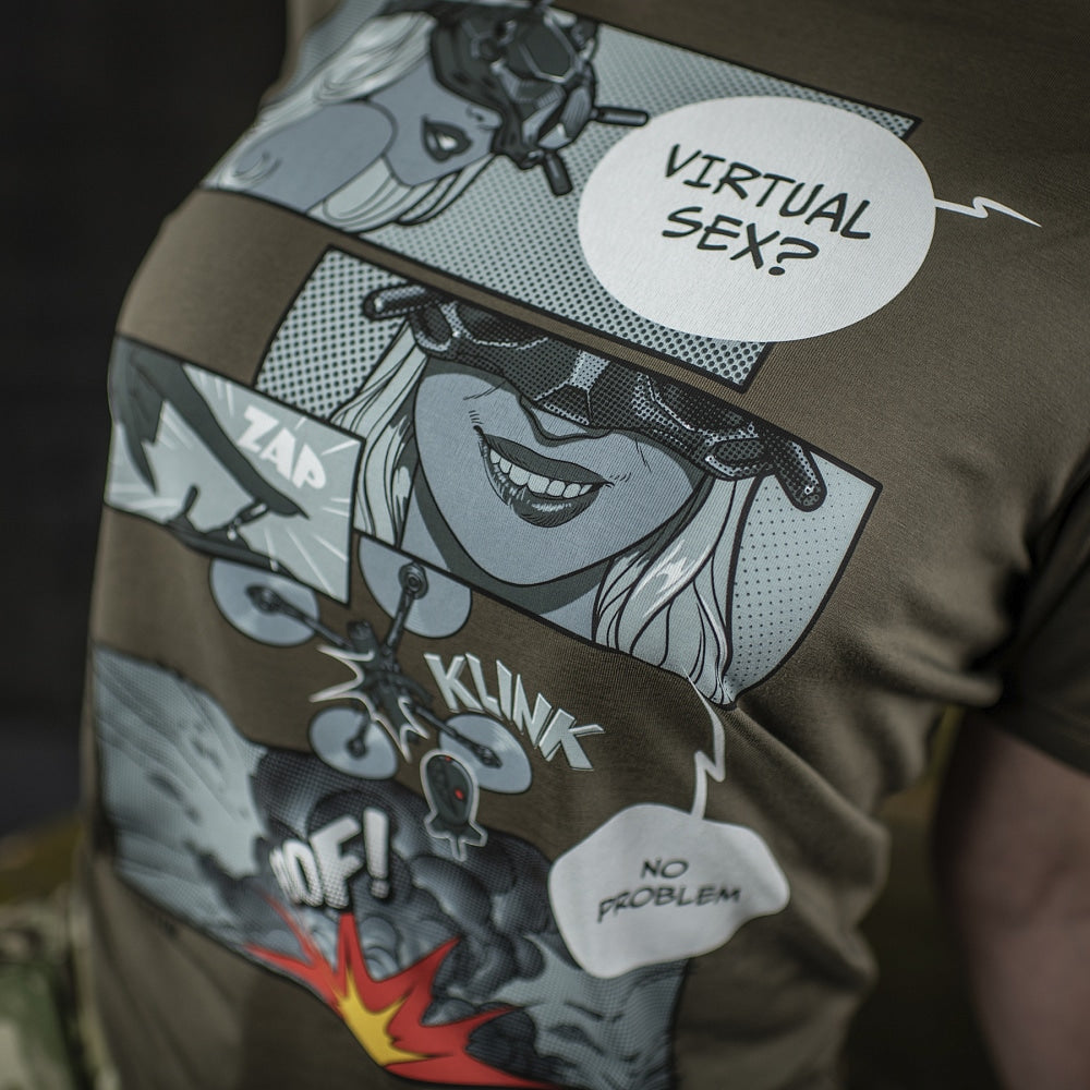 Koszulka T-shirt M-Tac Comics Drone Girl - Dark Olive