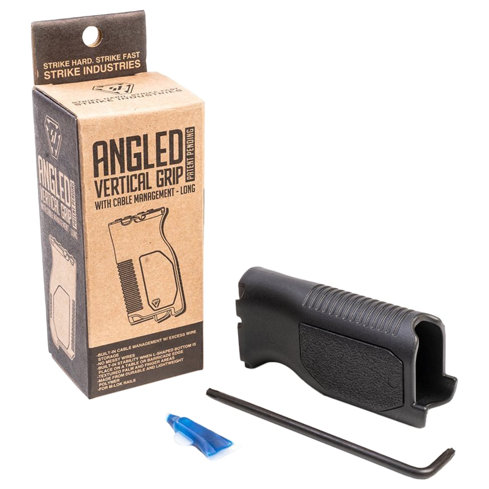 Chwyt przedni Strike Industries M-LOK Angled Vertical Grip Long - Black
