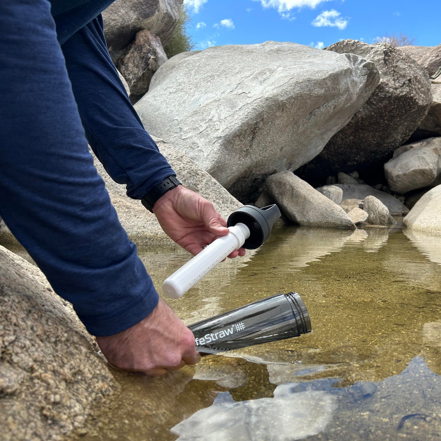 Butelka z filtrem LifeStraw Go 2.0 Tritan 1 l - Icelandic Blue