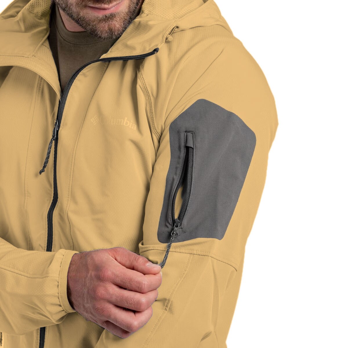 Kurtka Columbia Tall Heights Hooded Softshell - Light Camel