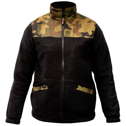 Polar dziecięcy Maxtex Junior - Czarny/wz.93 Pantera PL Woodland