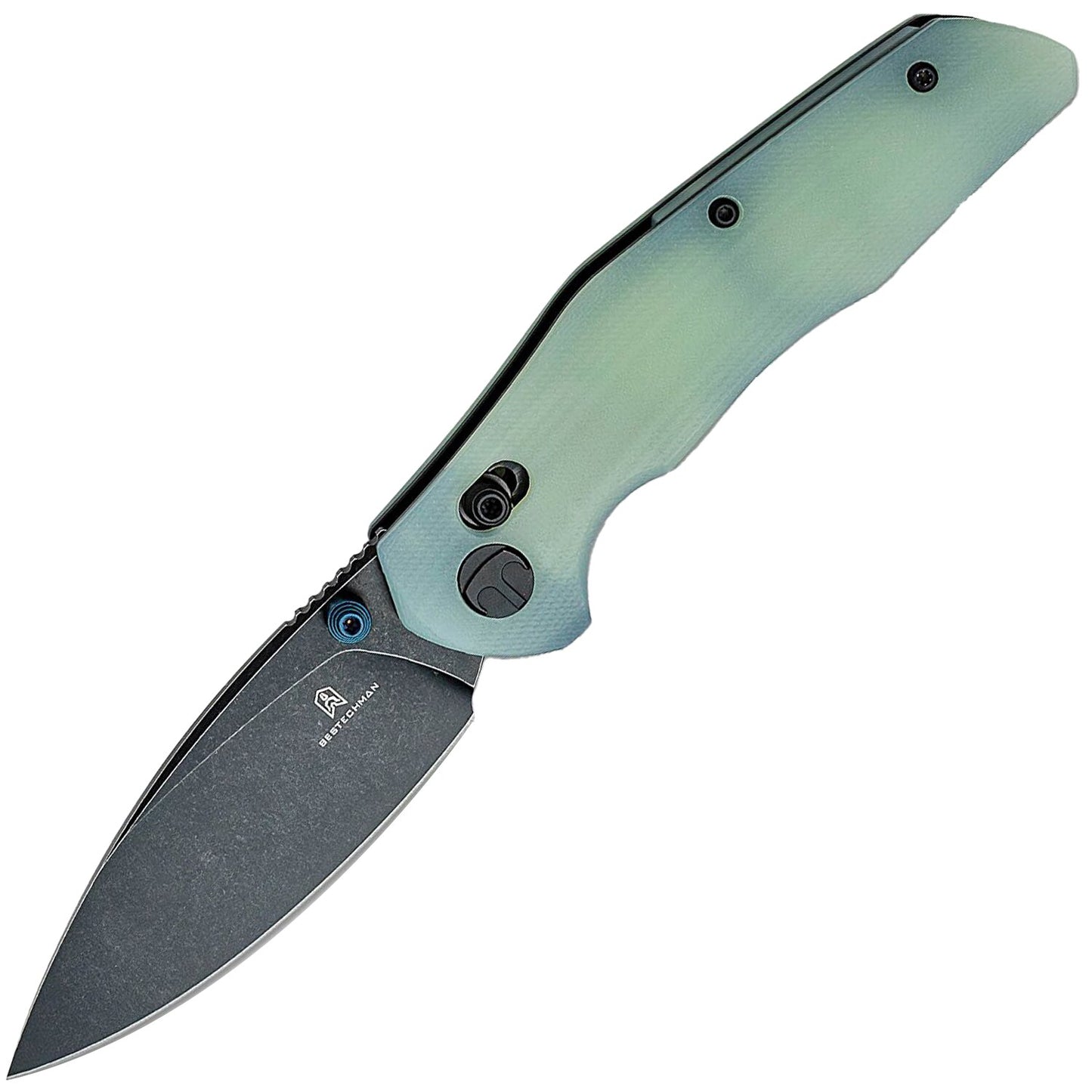 Nóż składany Bestechman Ronan Black Titanized Stonewash - Jade