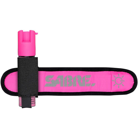 Gaz pieprzowy Sabre Red Runner z opaską LED na ramię - 21 ml żel - Pink