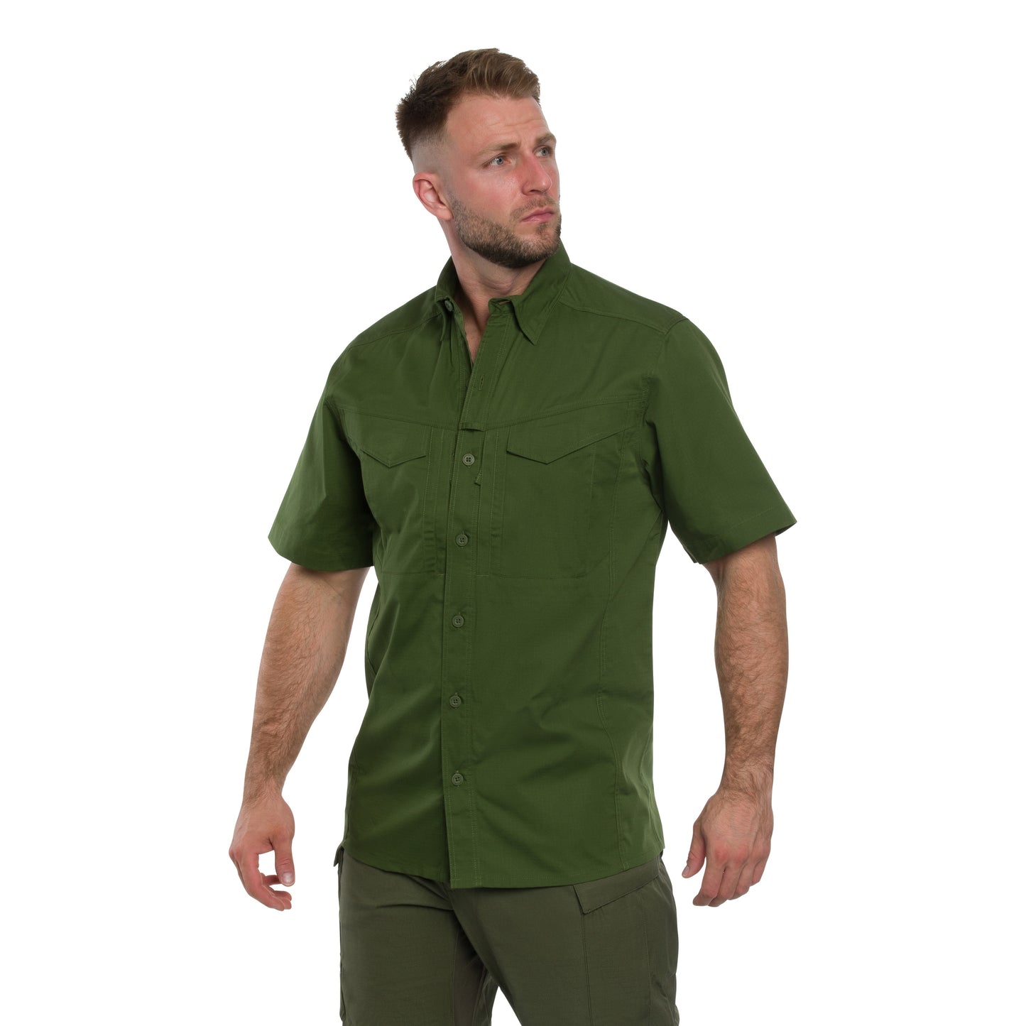 Koszula Helikon Defender Mk2 PolyCotton Ripstop Short Sleeve - Pine Green