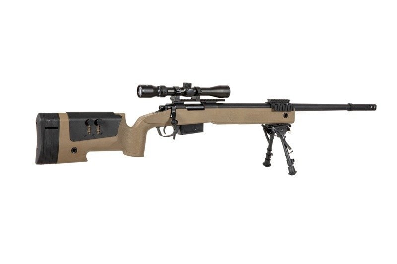 Karabin snajperski ASG Specna Arms SA-S03 CORE z lunetą i dwójnogiem - Tan