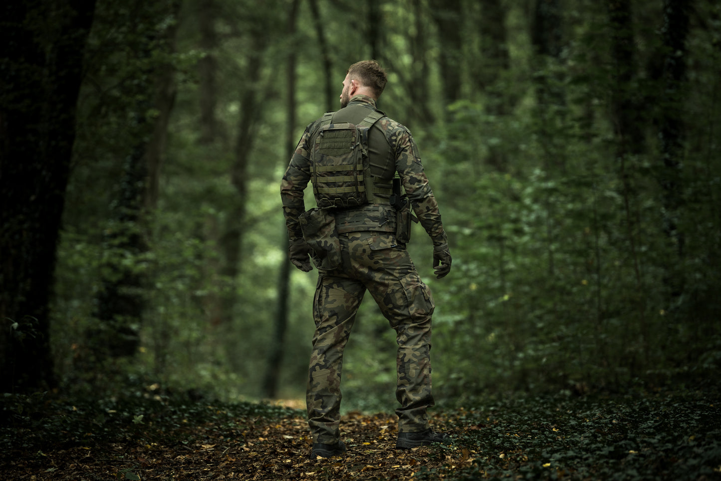 Modułowa kamizelka taktyczna Helikon Guardian Military Set wz.93 Pantera PL Woodland - na płyty L